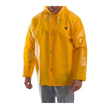 Iron Eagle® Rain Jacket, Size Men's 5XL, Attached Hood, Blue